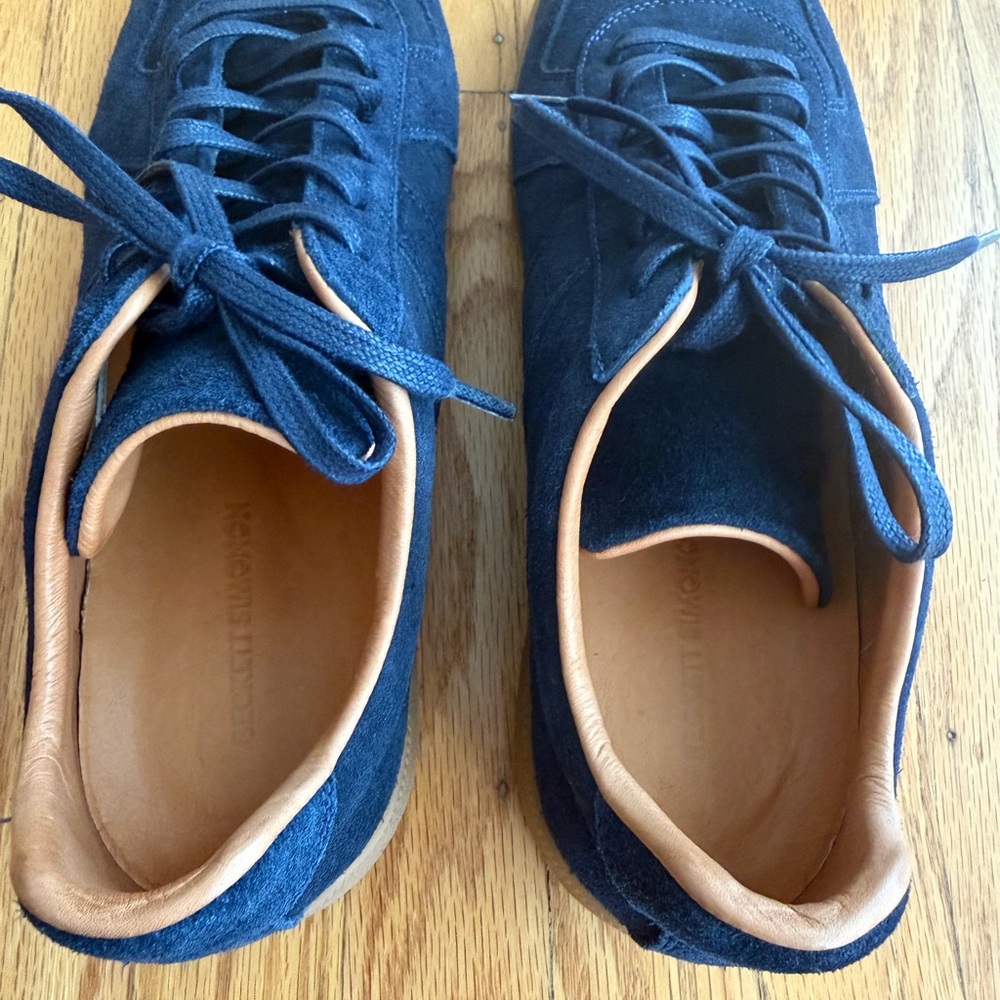Beckett Simonon Morgen Trainer Navy Suede Low-Top Sneakers with Gum Sole - Picture 6 of 8